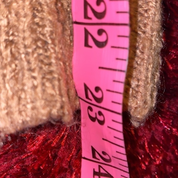 Urban heritage dusty rose ribbed knit turtle neck cropped long Sleeve sweater L - Picture 8 of 12